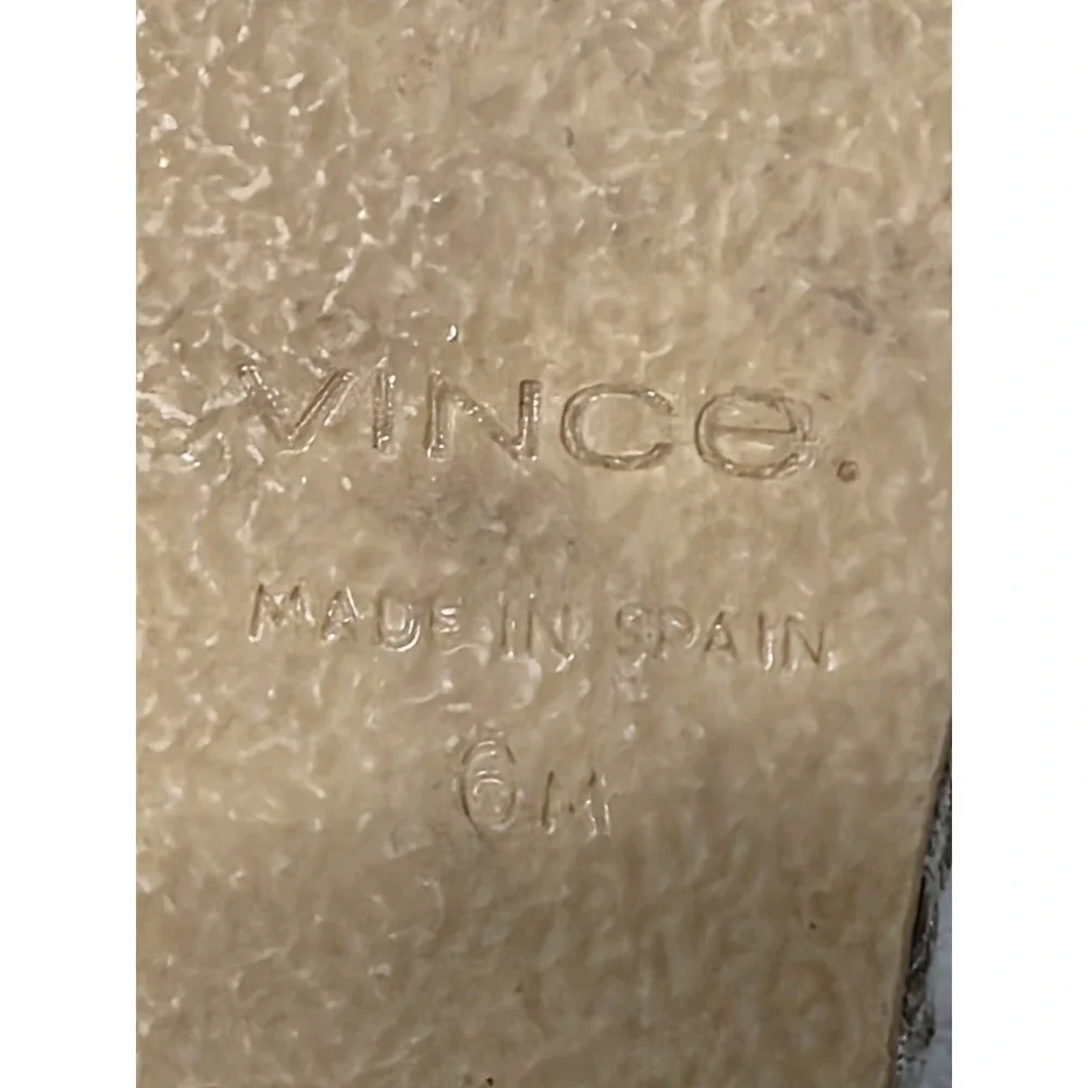Vince Espadrille Wedge Sandal Size 6 M Suede Leather Tan